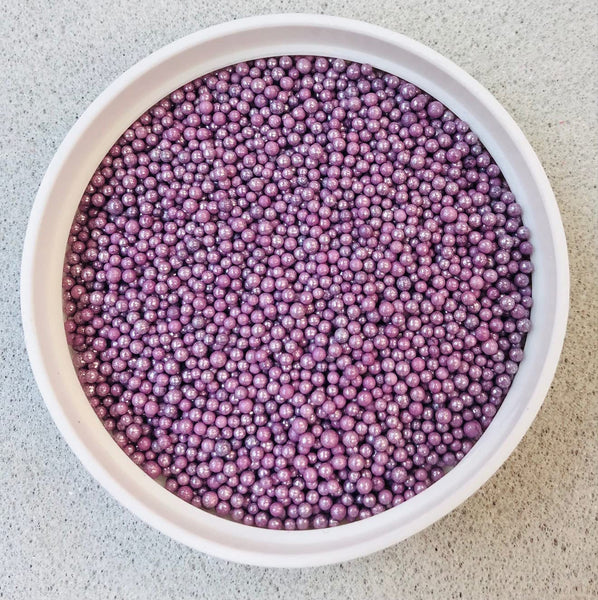 Shimmering Purple Pearlized Mini Nonpareils Sprinkles