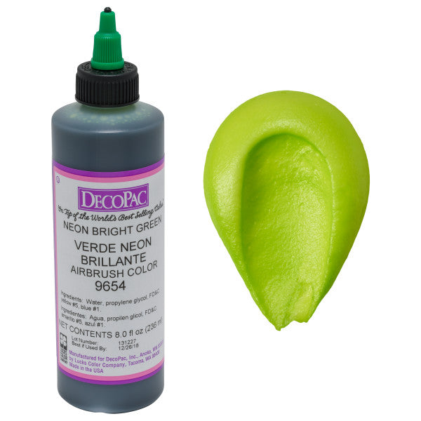 Neon Bright Green Premium Edible Airbrush Color
