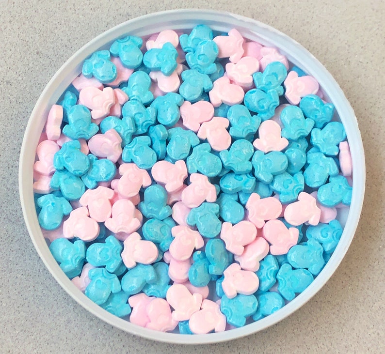 Pink & Blue Baby Onesies Thick Edible Confetti Quins Sprinkle Mix