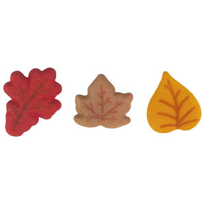 Shimmer Leaves Thanksgiving Edible Assortment Sugar Decorations Toppers