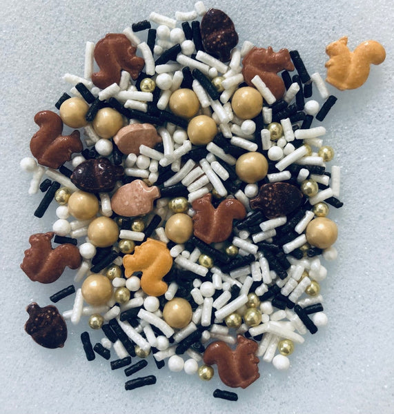 Squirrel and Acorn Autumn Thanksgiving Edible Confetti Sprinkle Mix