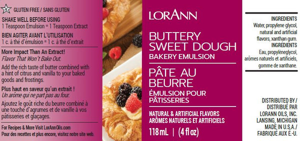 LorAnn Buttery Sweet Dough , Bakery Emulsion 4 oz.