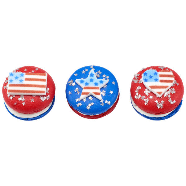 American Flag Sugar Decorations ON SALE 24 Count