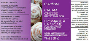 LorAnn Cream Cheese, Bakery Emulsion 4 oz.
