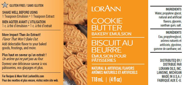 LorAnn Cookie Butter, Bakery Emulsion 4 oz.