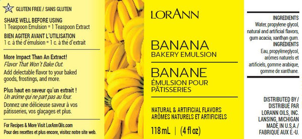 LorAnn Banana, Bakery Emulsion 4 oz.