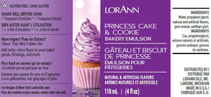 LorAnn Princess Cake & Cookie, Bakery Emulsion 4 oz.