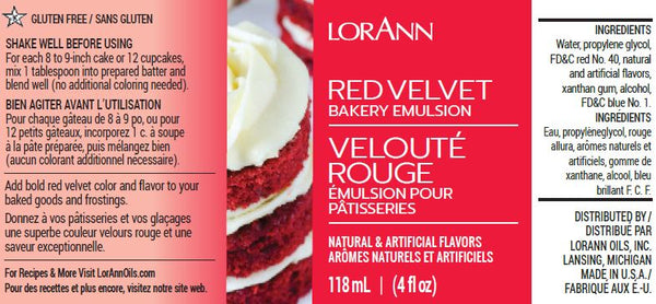 LorAnn Red Velvet, Bakery Emulsion 4 oz.