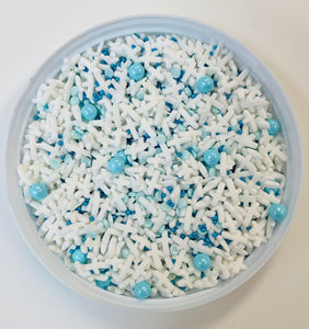 White Cross Baptism Communion Blue Edible Confetti Quins Sprinkle Mix