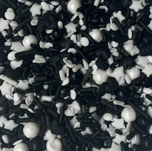 Load image into Gallery viewer, It’s All Black and White Edible Confetti Sprinkle Mix