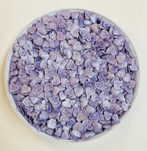 Load image into Gallery viewer, Purple Pearlized Hearts Valentines Day Edible Confetti Quins Sprinkle Mix