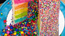 Load image into Gallery viewer, Bright Rainbow Spill Pinata Cake Confetti Sprinkles and Nonpareil Mix For Cake-20 Oz Recipe Included
