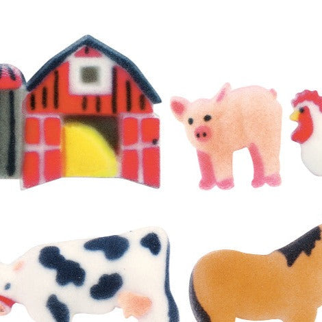 Farm Animals Edible Sugar Decorations Toppers