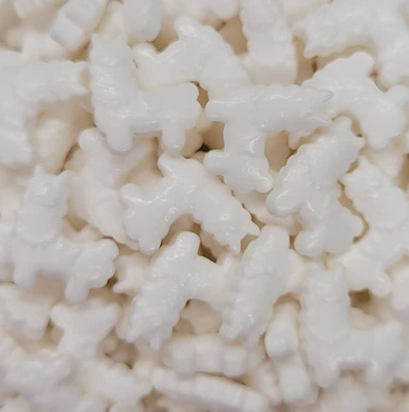 White Alpacas Edible Confetti Quins Sprinkle Mix